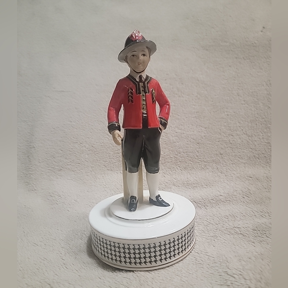 Vintage Schmid Music Box, Italian Boy, Playing  "Arrivederci Roma "circa 1940-69